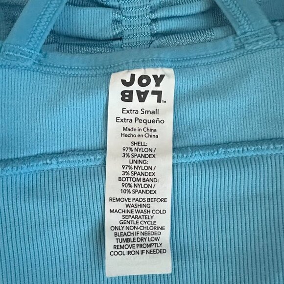 JoyLab Blue Checkered Seamless Sports Athletic Bra Size XS - Picture 7 of 7